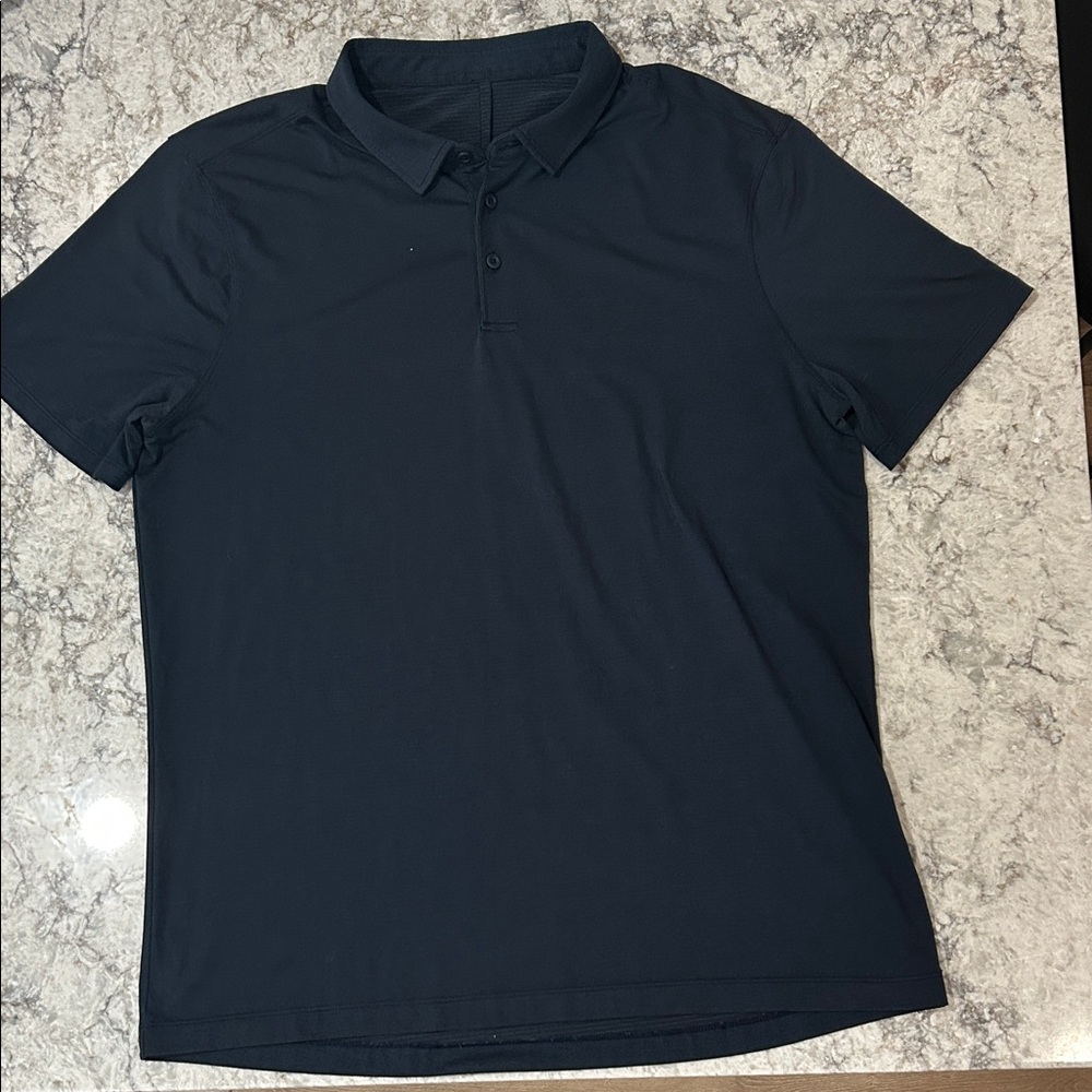 lululemon athletica Navy Evolution Polo size large